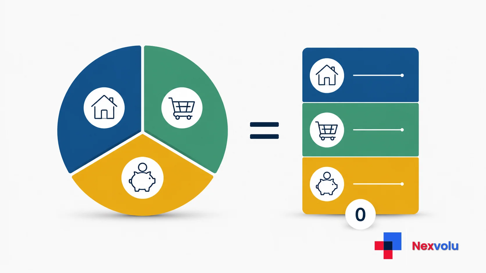 Side-by-side comparison of the 50/30/20 rule and zero-based budgeting categories