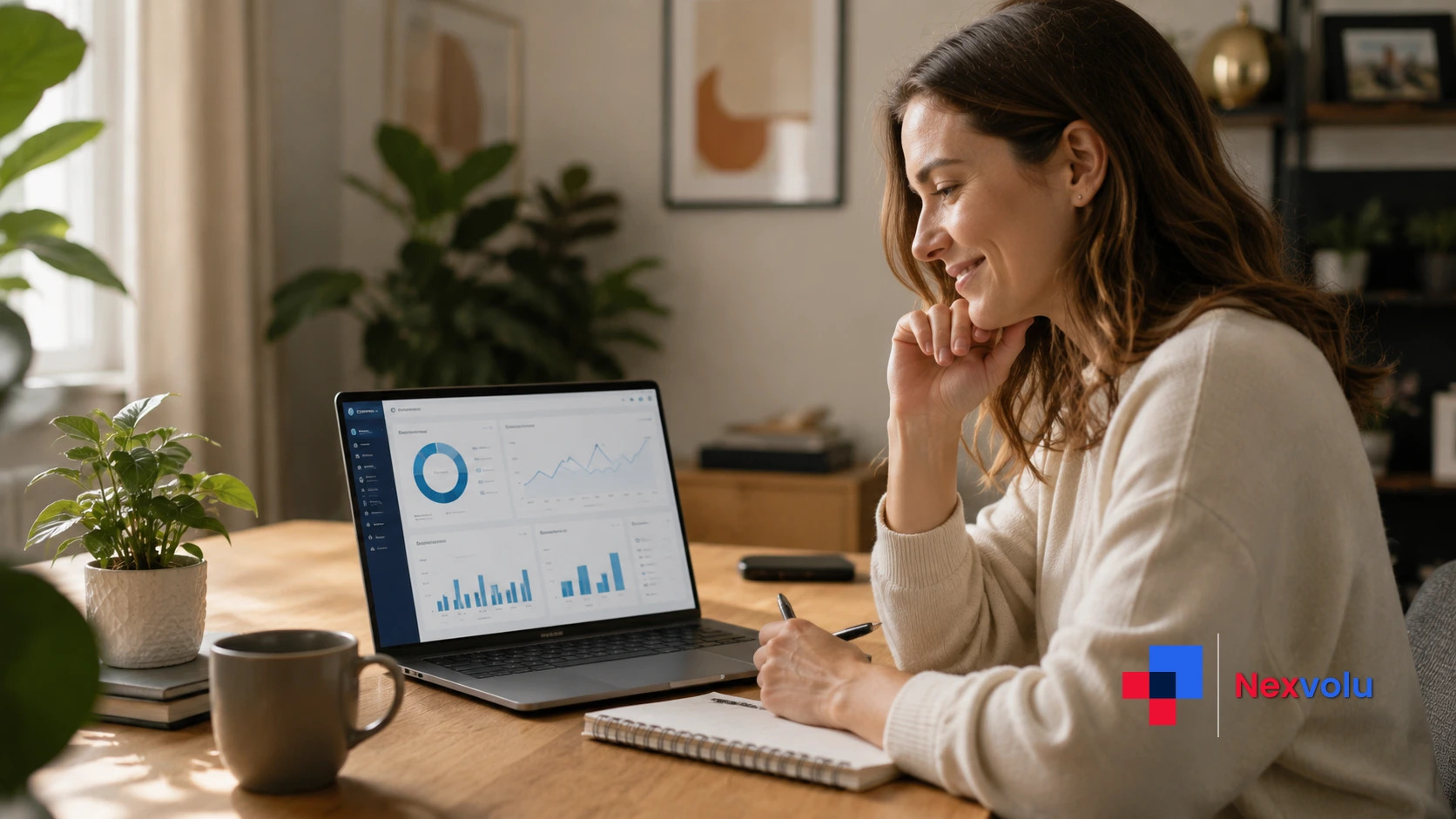 elieved marketer reviewing accurate website traffic reports after filtering out bots