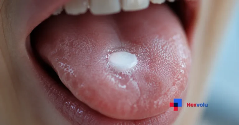 Pharmaceutical LSD tablet dissolving on a tongue, illustrating the LSD pill for depression