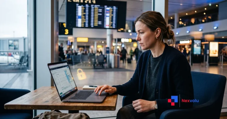Person weighing up whether they need a VPN on a laptop