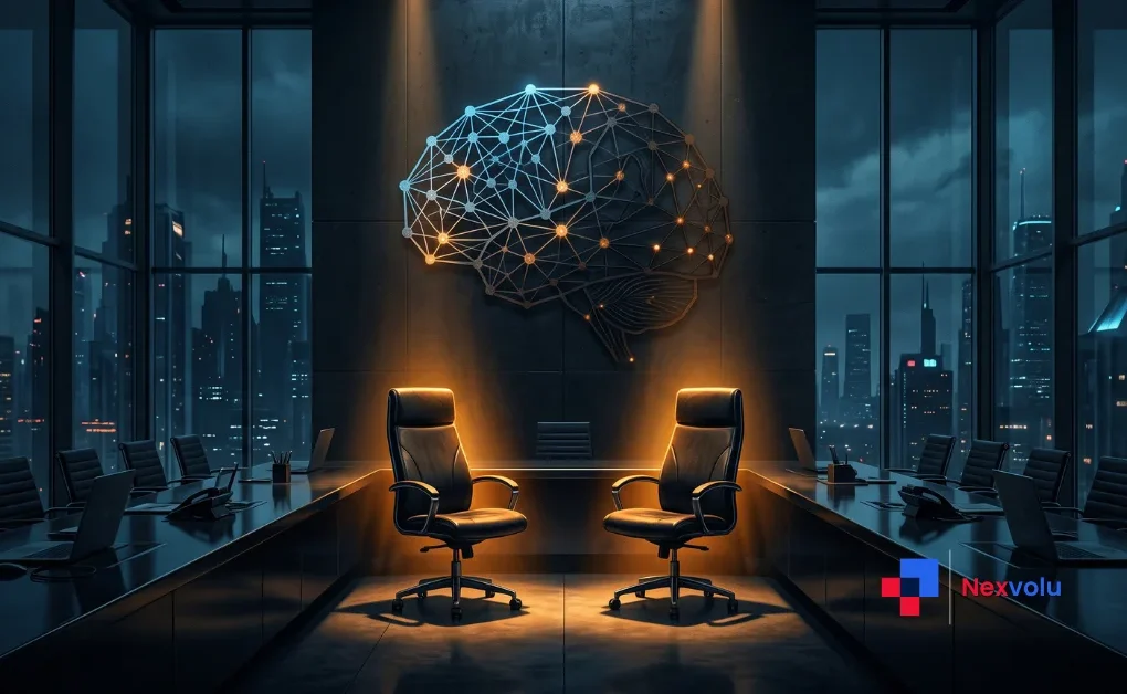 Google DeepMind shakeup illustration showing leadership change at Google AI headquarters