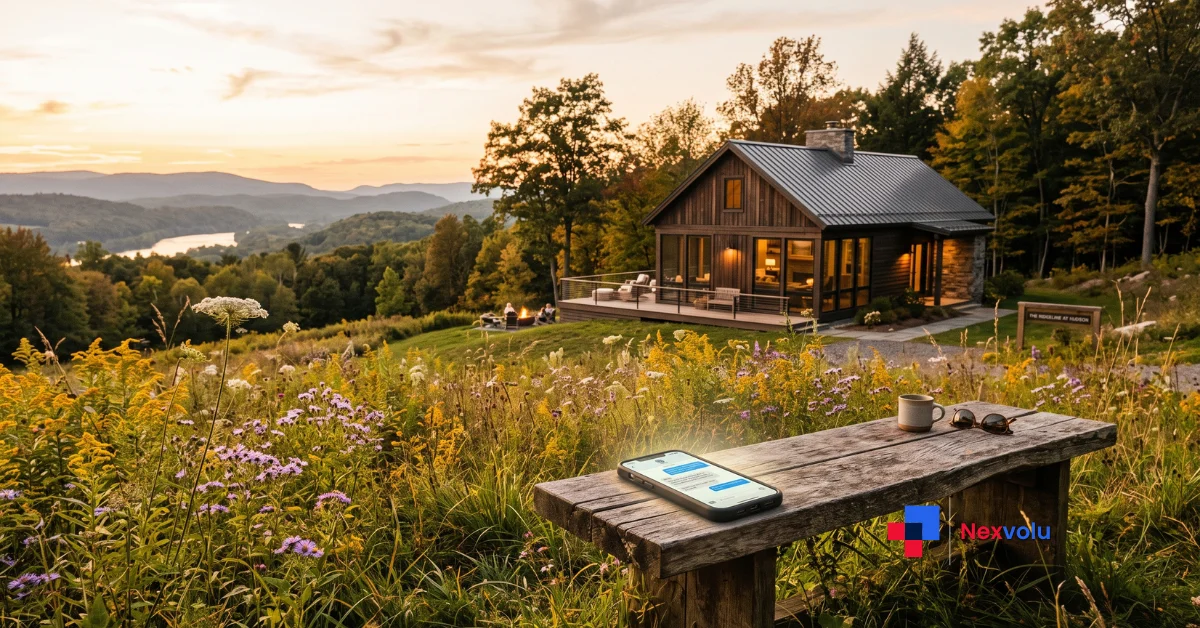 Luxury Hudson Valley resort cabin symbolizing the OpenAI influencer trip backlash of 2026