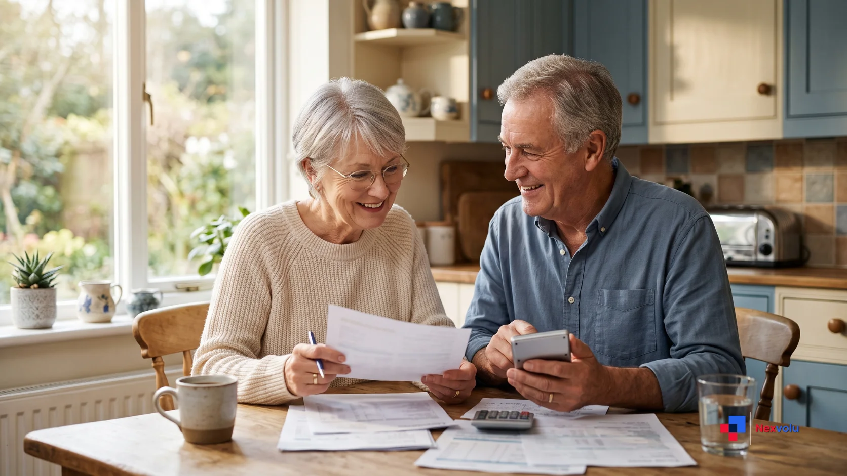 Senior woman calculating her monthly household budget after a Social Security cost-of-living adjustment